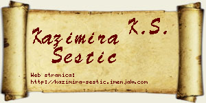 Kazimira Šestić vizit kartica